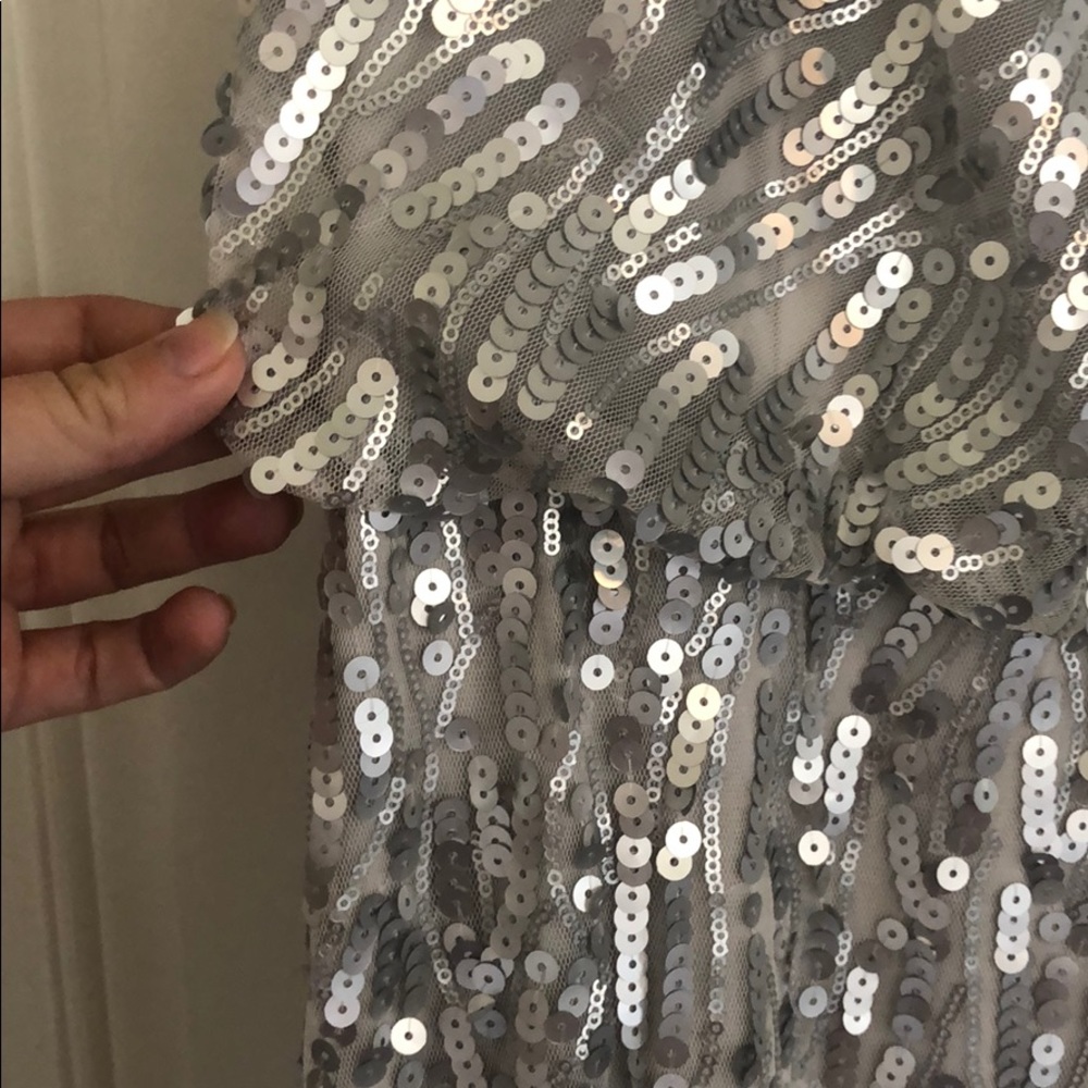 Silver Sequin Gown - image 3